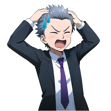 悩むキャラクター